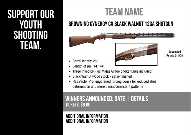 Browning Cynergy CX Black Walnut 12ga Shotgun Postcard V2