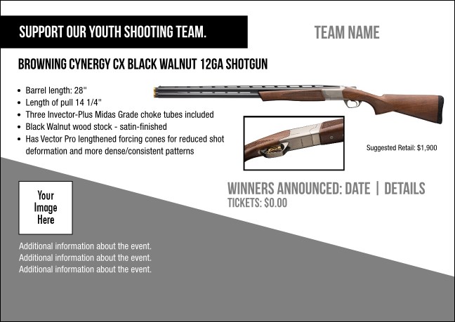 Browning Cynergy CX Black Walnut 12ga Shotgun Postcard V1 Product Front