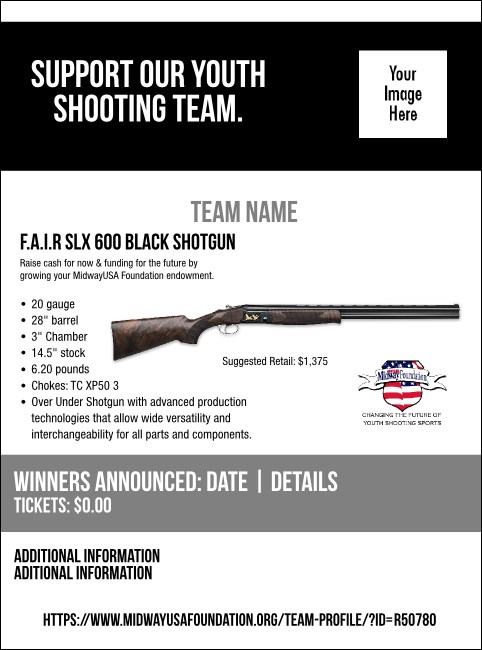 F.A.I.R SLX 600 Black Shotgun Flyer V2 Product Front