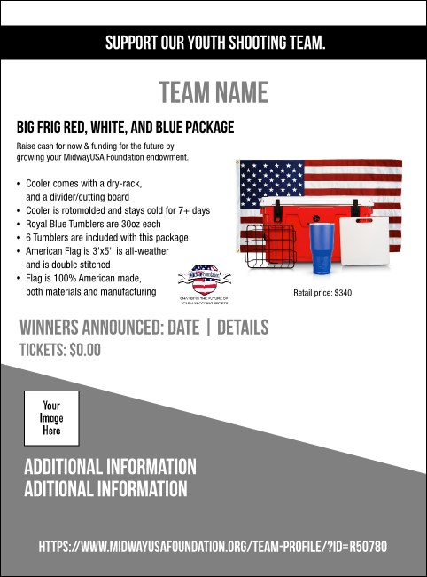 Big Frig Red, White, and Blue Package Flyer V1 Product Front