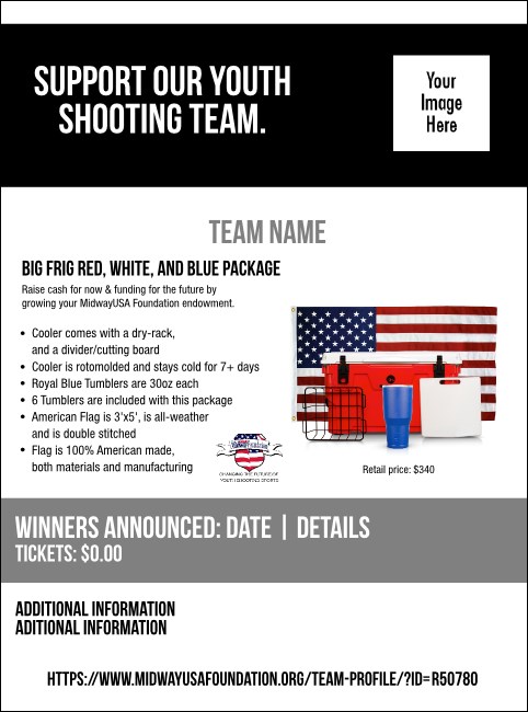 Big Frig Red, White, and Blue Package Flyer V2 Product Front