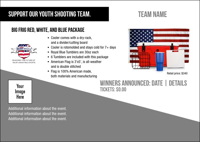 Big Frig Red, White, and Blue Package Postcard V1 Product Front