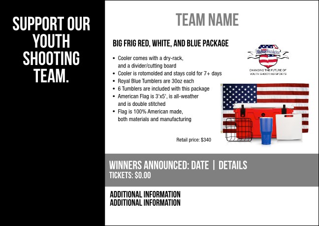 Big Frig Red, White, and Blue Package Postcard V2 Product Front