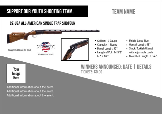CZ-USA All-American Single Trap Shotgun Postcard V1 Product Front