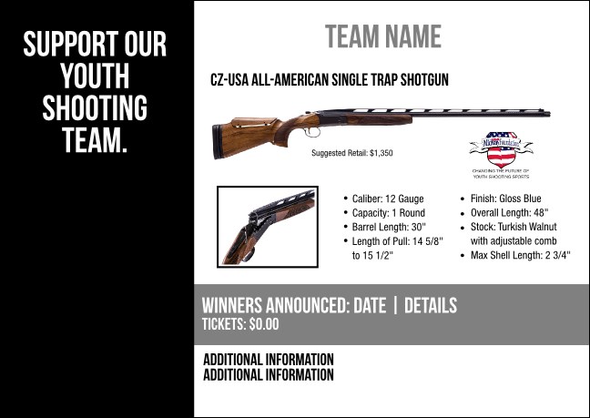 CZ-USA All-American Single Trap Shotgun Postcard V2