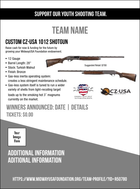 Custom CZ-USA 1012 Shotgun Flyer V1 Product Front