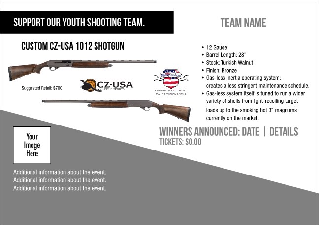 Custom CZ-USA 1012 Shotgun Postcard V1 Product Front
