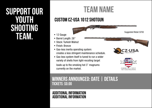 Custom CZ-USA 1012 Shotgun Postcard V2 Product Front