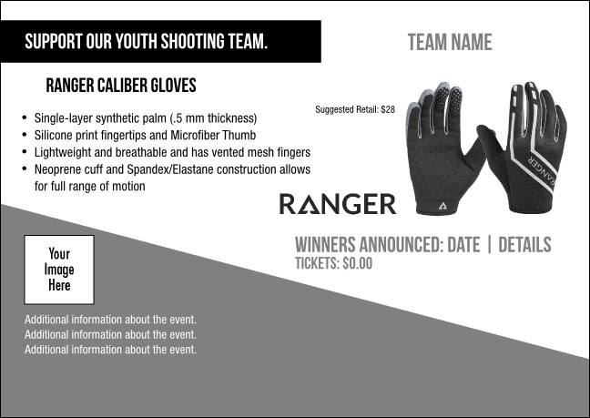 Ranger Caliber Gloves Postcard V1 Product Front