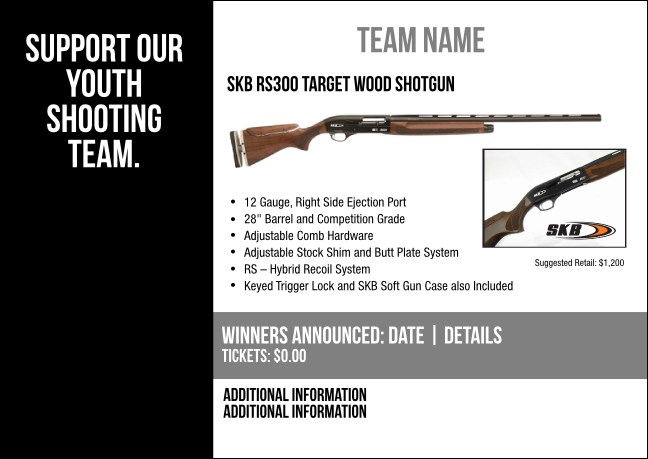 SKB RS300 Target Wood Shotgun Postcard V2 Product Front