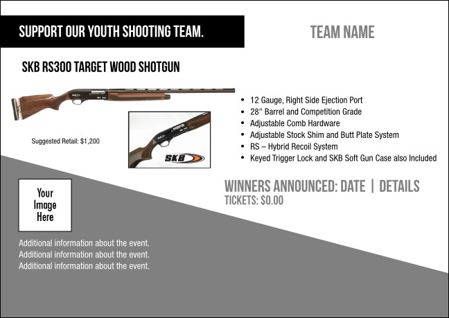 SKB RS300 Target Wood Shotgun Postcard V1