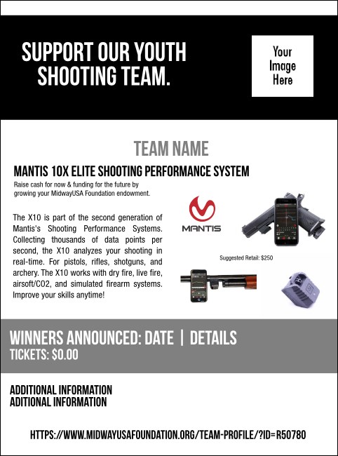 Mantis 10X Elite Shooting Performance System Flyer V2 Product Front
