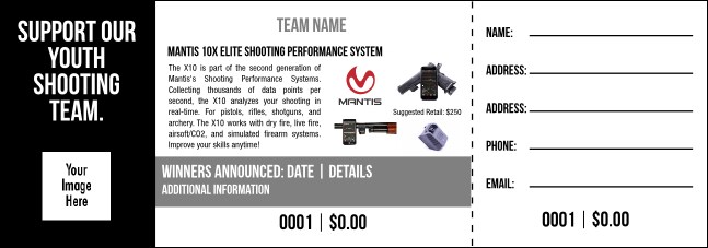Mantis 10X Elite Shooting Performance System Raffle Ticket V2 Product Front