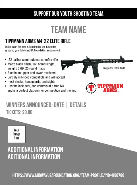 Tippmann Arms M4-22 Elite Rifle Flyer V1 Product Front