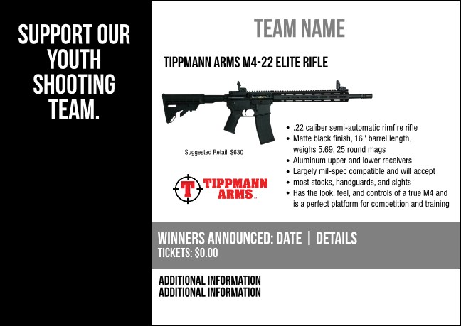 Tippmann Arms M4-22 Elite Rifle Postcard V2 Product Front