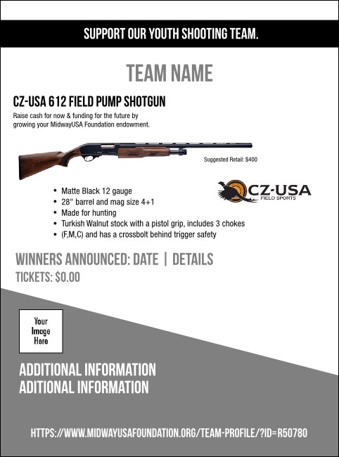 CZ-USA 612 Field Pump Shotgun Flyer V1 Product Front