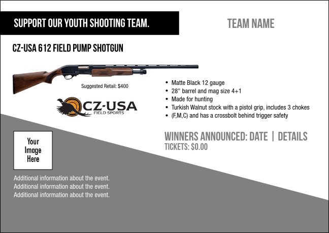 CZ-USA 612 Field Pump Shotgun Postcard V1 Product Front