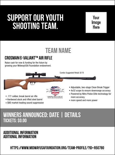 Crosman® Valiant™ Air Rifle Flyer V2 Product Front