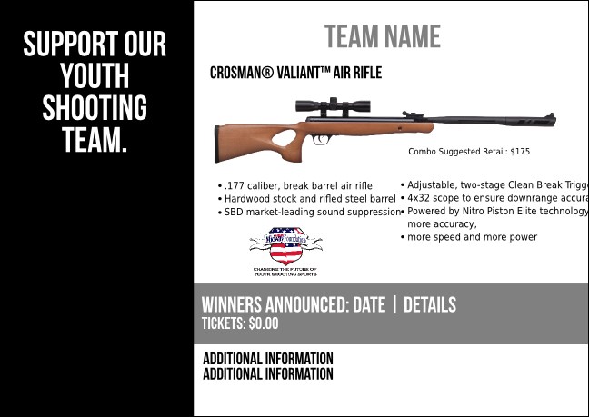 Crosman® Valiant™ Air Rifle Postcard V2 Product Front