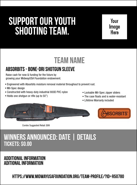 Absorbits - Bone-Dri Shotgun Sleeve Flyer V1 Product Front