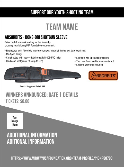 Absorbits - Bone-Dri Shotgun Sleeve Flyer  V2 Product Front
