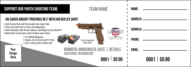 Sig Sauer Airsoft Proforce M17 with AIR Reflex Sight Raffle Ticket V1 Product Front