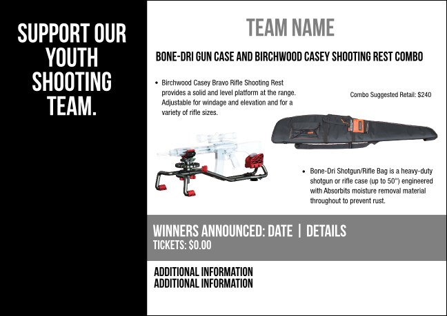 Bone-Dri Gun Case & Birchwood Casey Shooting Rest Combo Postcard V2 Product Front