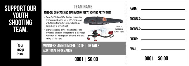 Bone-Dri Gun Case & Birchwood Casey Shooting Rest Combo Raffle Ticket V2 Product Front