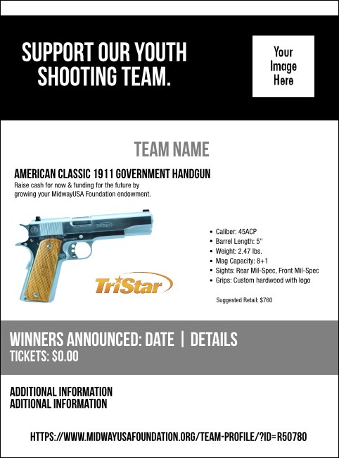 American Classic 1911 Government Handgun Flyer V2 Product Front