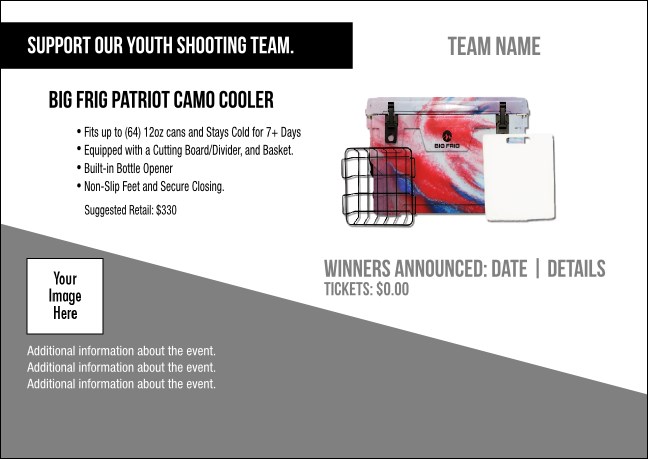 Big Frig Patriot Camo Cooler Postcard V1 Product Front