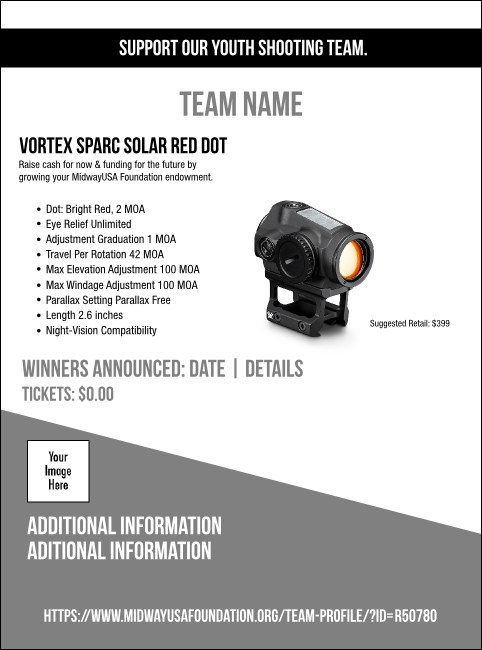 Vortex Sparc Solar Red Dot Flyer V1 Product Front