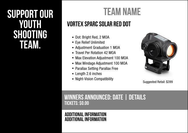 Vortex Sparc Solar Red Dot Postcard V2 Product Front