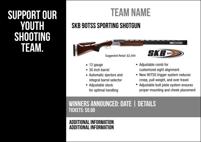 SKB 90TSS Sporting Shotgun Postcard V2 Product Front