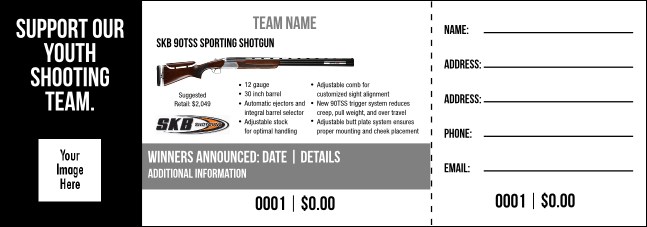 SKB 90TSS Sporting Shotgun Raffle Ticket V2
