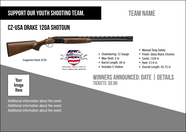 CZ-USA Drake 12ga Shotgun Postcard V1 Product Front
