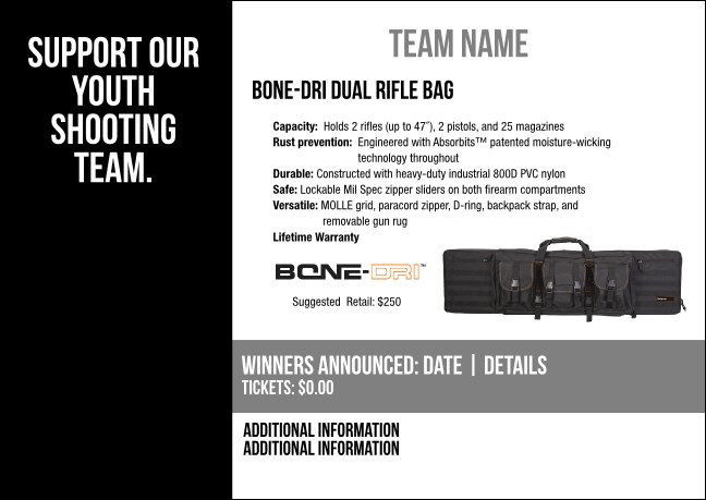 BONE-DRI Dual Rifle Bag Postcard V2 Product Front