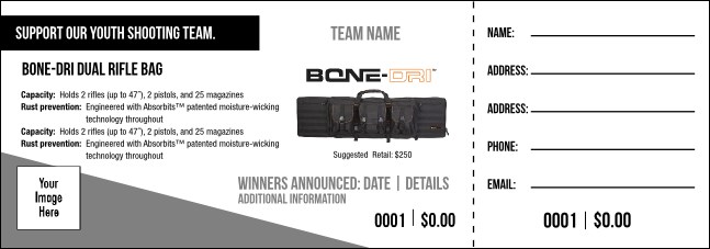 BONE-DRI Dual Rifle Bag Raffle Ticket V1 Product Front