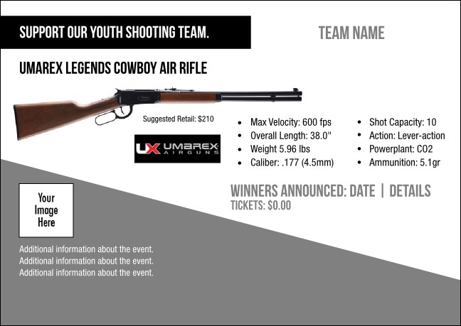 Umarex Legends Cowboy Air Rifle Postcard V1 Product Front