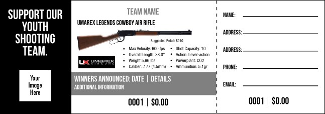 Umarex Legends Cowboy Air Rifle Raffle Ticket V2 Product Front