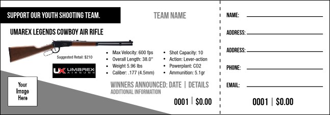 Umarex Legends Cowboy Air Rifle Raffle Ticket V1 Product Front