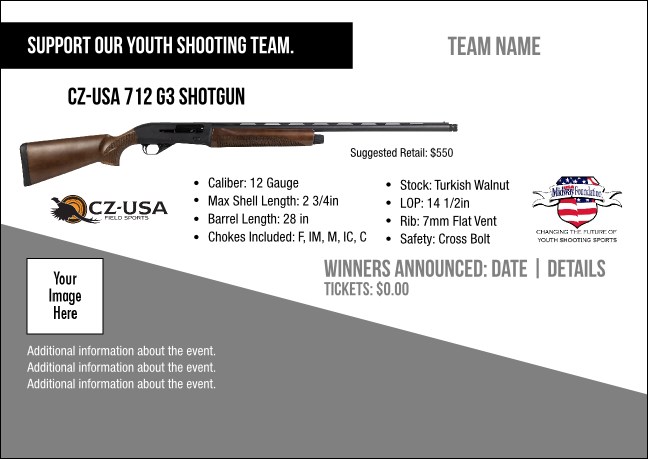 CZ-USA 712 G3 Shotgun Postcard V1 Product Front