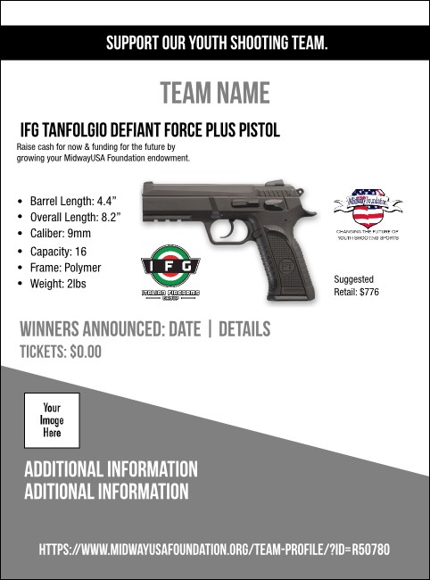 IFG Tanfolgio Defiant Force Plus Pistol Flyer V1 Product Front