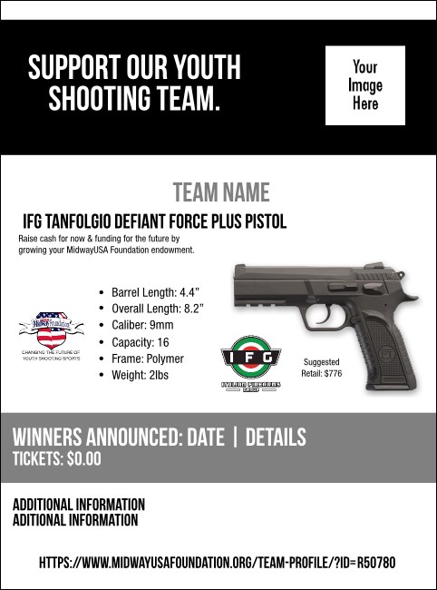 IFG Tanfolgio Defiant Force Plus Pistol Flyer V2 Product Front