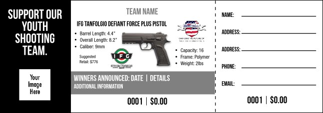 IFG Tanfolgio Defiant Force Plus Pistol Raffle Ticket V2 Product Front