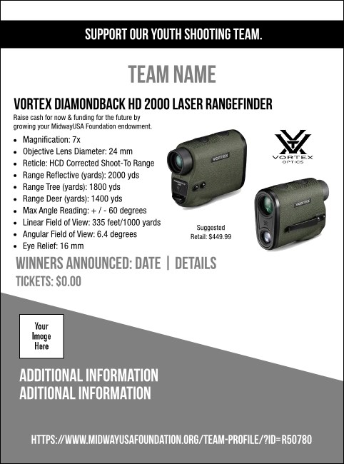 Vortex Diamondback HD 2000 Laser Rangefinder Flyer V1 Product Front