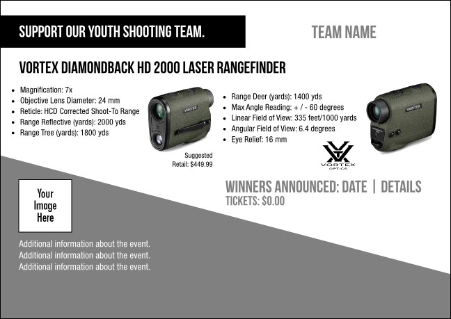 Vortex Diamondback HD 2000 Laser Rangefinder Postcard V1 Product Front
