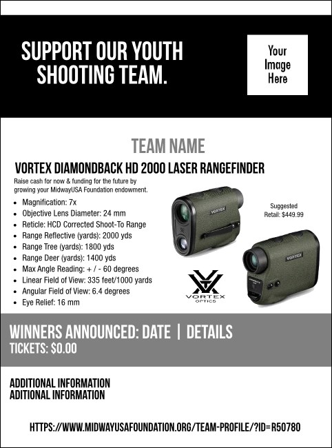 Vortex Diamondback HD 2000 Laser Rangefinder Flyer V2 Product Front