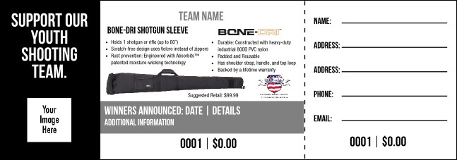 BONE-DRI Shotgun Sleeve Raffle Ticket V2