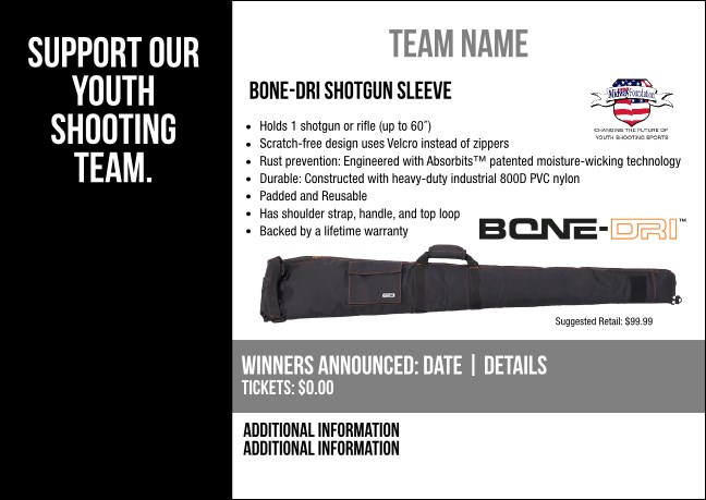 BONE-DRI Shotgun Sleeve Postcard V2 Product Front