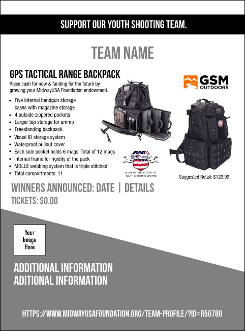 GPS Tactical Range Backpack Flyer V1 Product Front
